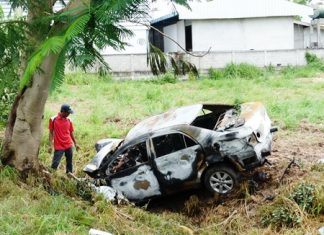 Paisan Fungfuang died when his car hit a tree, careened into a ditch and burst into flames.